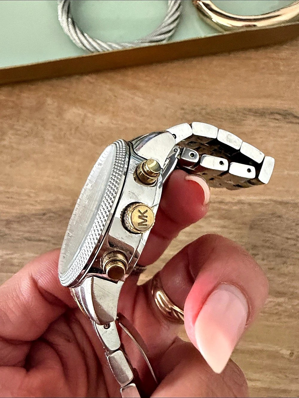 Michael Kors Ritz Chronograph Two-Tone Watch - Picture 4 of 5